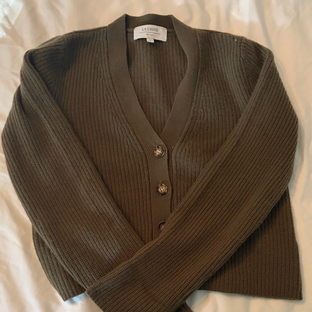 La Ligne Olive Cardigan Sweater Size Small
